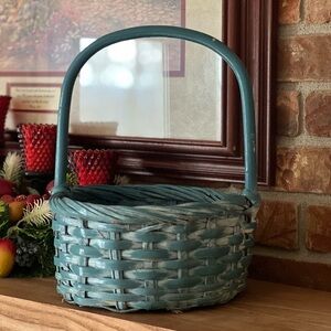Vintage 1972 Blue Wicker Easter
Basket